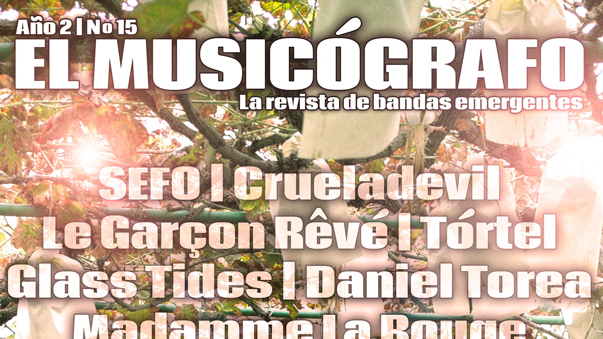 Nº 15 | El Musicógrafo - La revista | Marzo 2015. Este mes con Copo, Sefo, Crueladevil, Le Garçon Rêvé, Tórtel, Glass Tides, Daniel Torea y más.